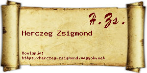 Herczeg Zsigmond névjegykártya