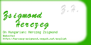 zsigmond herczeg business card